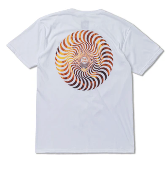 SF FLAMED FILL SWIRL TEE WHITE