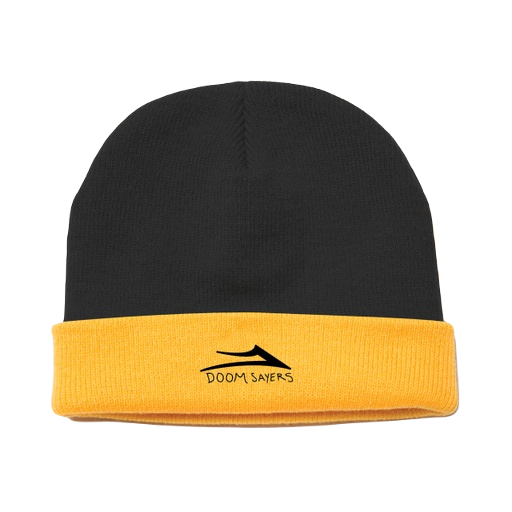 LK DOOMSAYERS TWO TONE BEANIE YELLOW BLACK