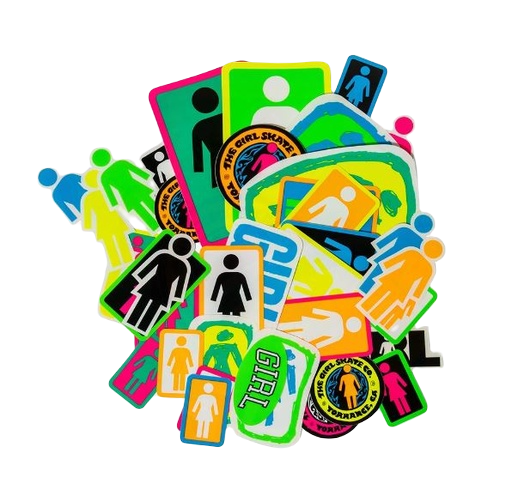 GIRL OG LOGO NEONS STICKER 44PK