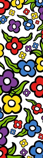 LIXA KROOKED SWEATPANTS FLOWERS CLR