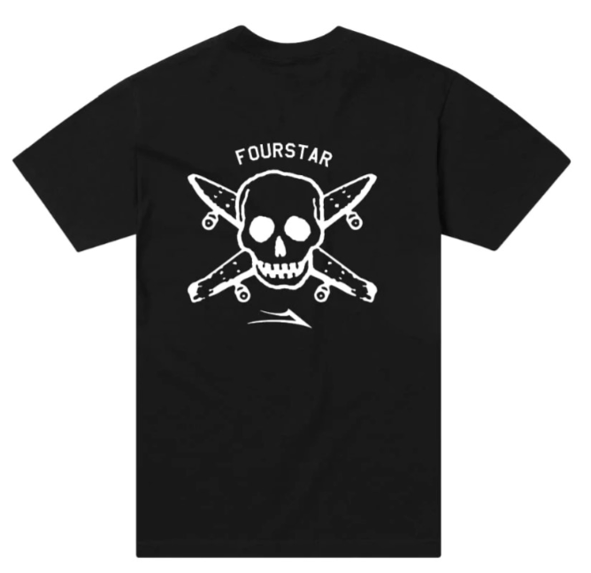 LK STREET PIRATE TEE FOURSTAR BLACK