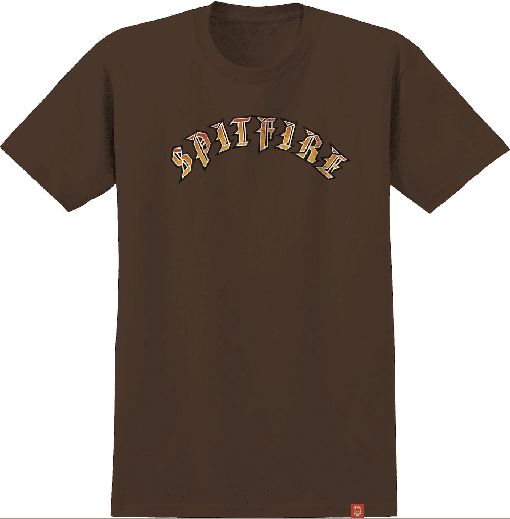 SF OLD E FADE FILL TEE DARK CHOCOLATE