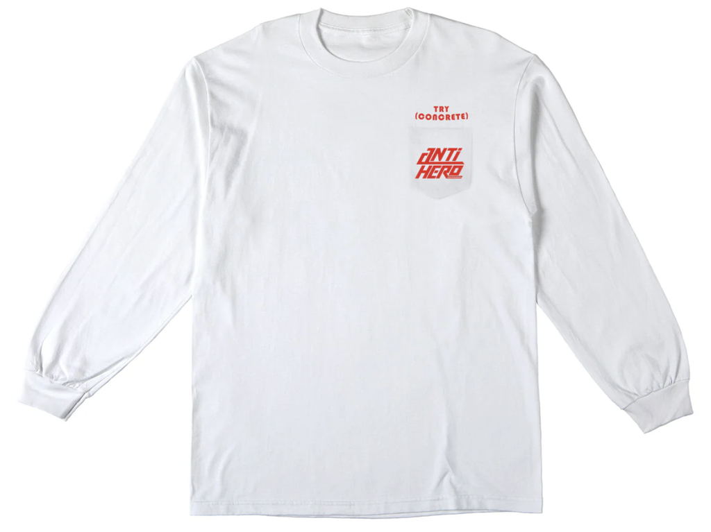 AH TRY CONCRETE POCKET LONG SLEEVE WHITE
