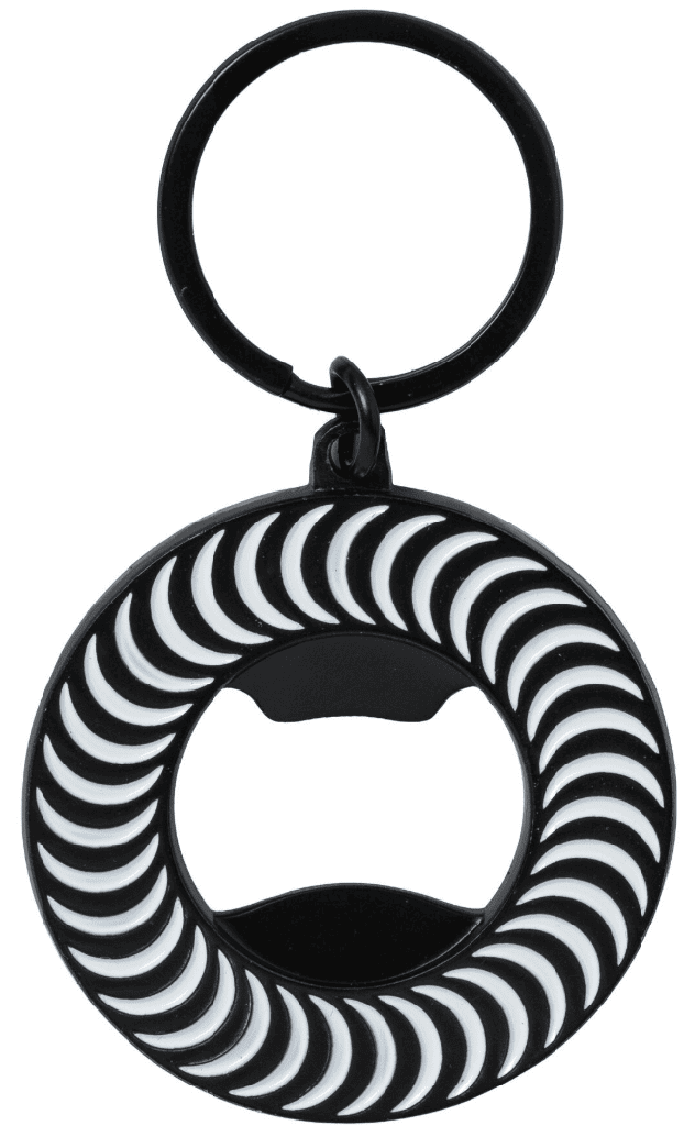 SF CLASSIC SWIRL BOTTLE OPENER KEYCHAIN BLACK WHITE