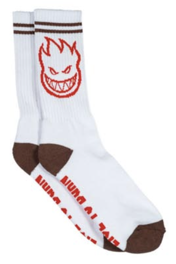 SF BIGHEAD SOCK WHITE BURGUNDY