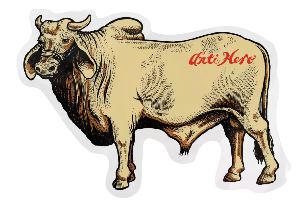AH STICKER COW LG