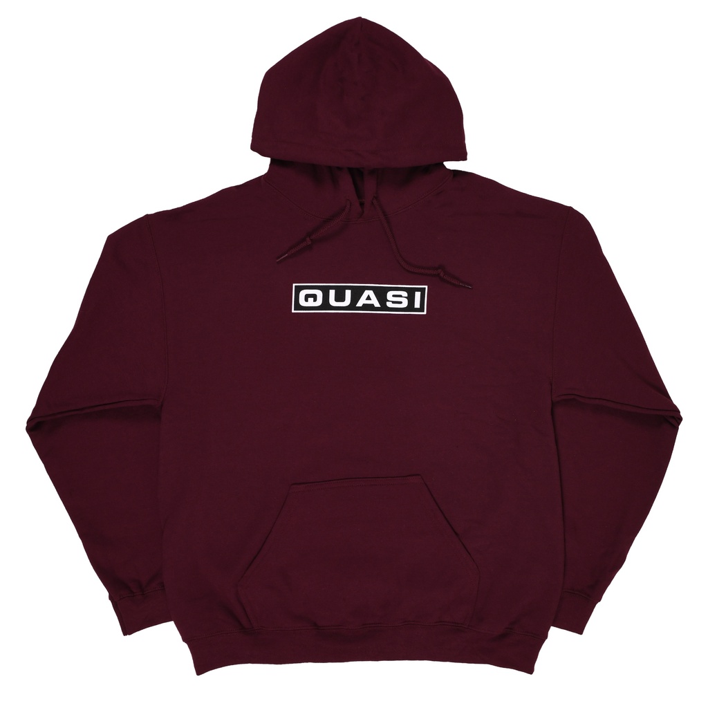 QU EUROLOGO HOOD MAROON