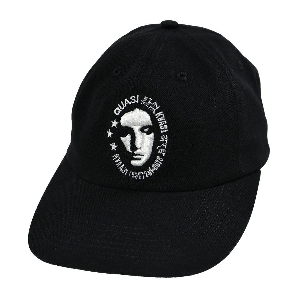 QU PHRASE 6 PANEL HAT BLACK