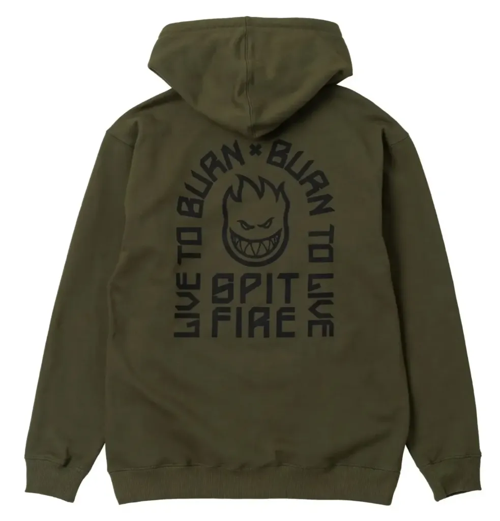 SF LTB ARCH ZIP HOOD OLIVE
