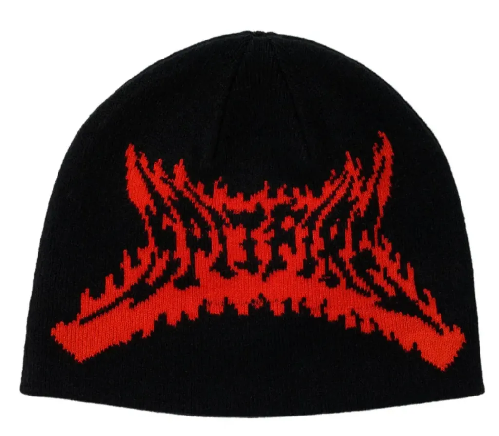 SF FLAME OUT SKULLY BEANIE BLACK