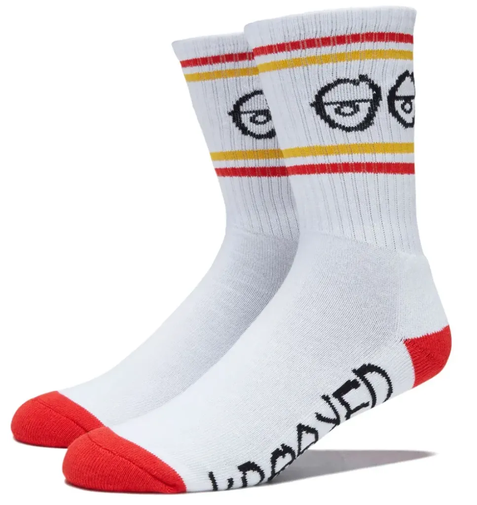 [57023043K00] KR EYES SOCK WHITE NAVY