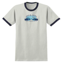 RE 3RD ARMY RINGER TEE NATURAL NAVY