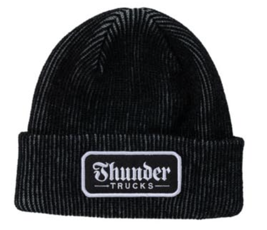 [50230010G00] TH SCRIPT PATCH CUFF BEANIE GREY