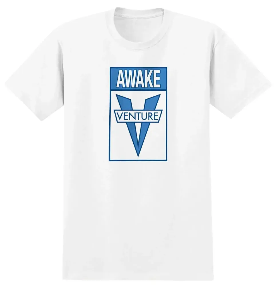 VE AWAKE TEE WHITE LIGHT BLUE