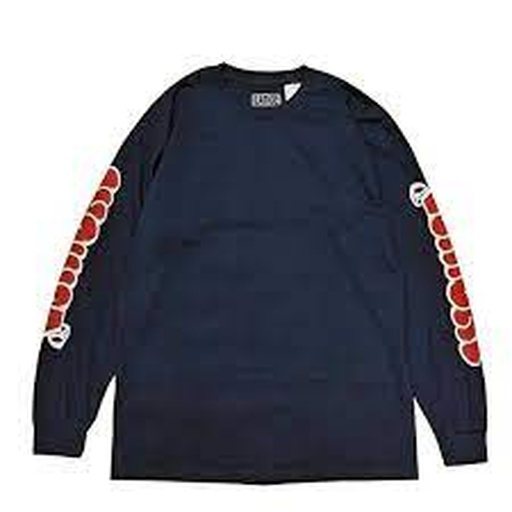 VE THROW NAVE RED WHITE LONG SLEEVE