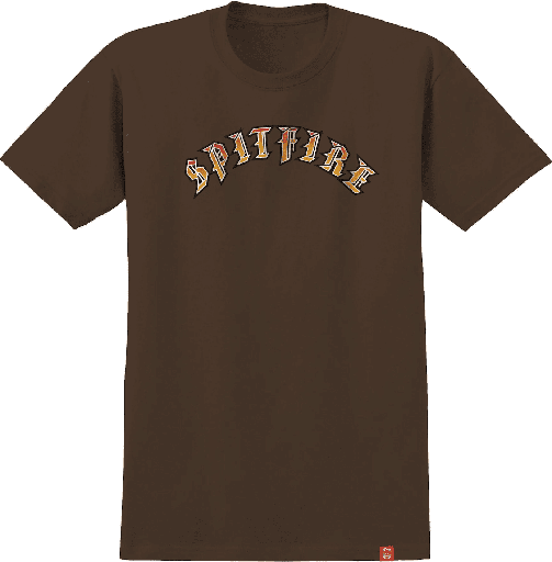 SF OLD E FADE FILL TEE DARK CHOCOLATE