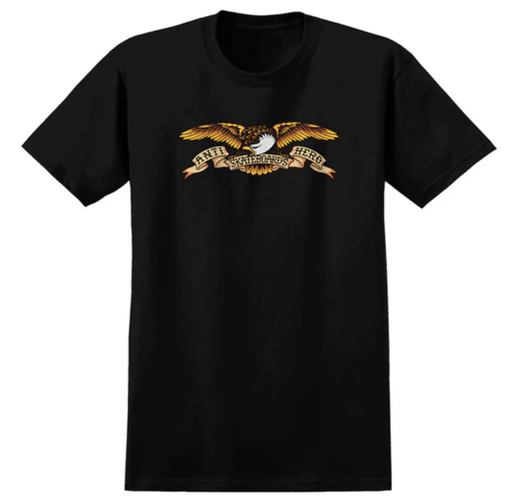AH EAGLE TEE BLACK BLACK 4.6 OZ RINGSPUN