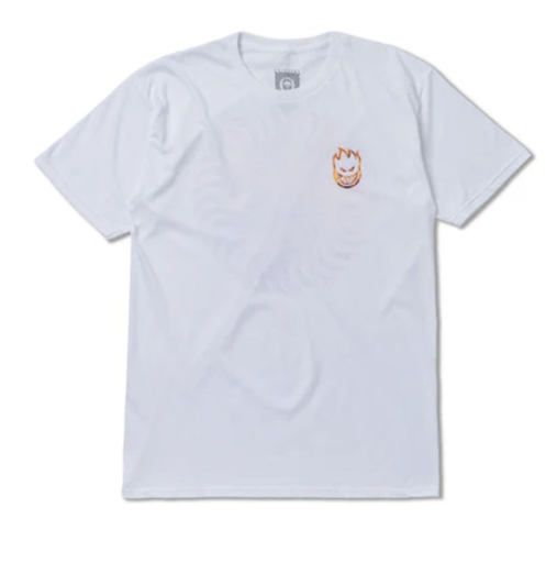 SF FLAMED FILL SWIRL TEE WHITE