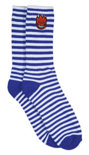 [57010090D00] SF BIGHEAD FILL STRIPE EMB SOCK BLUE WHITE