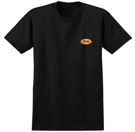 RE DEEDS OVAL POCKET TEE BLACK