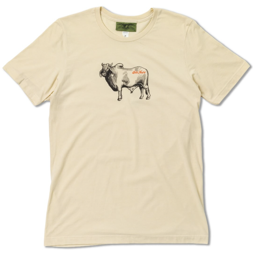 AH COW TEE HEATHER CREAM